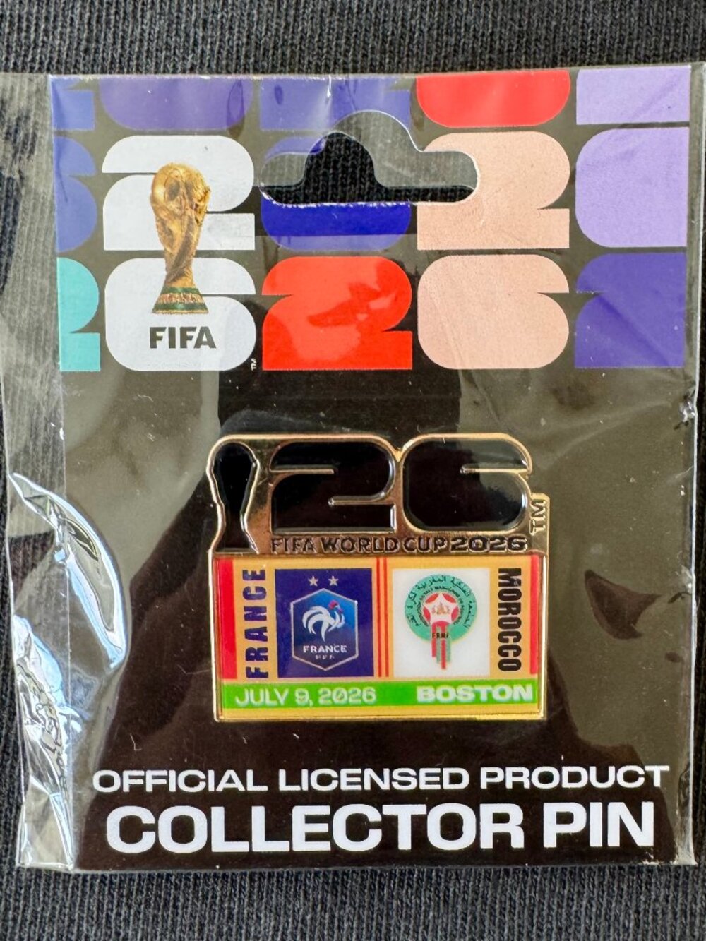 France Morocco 2026 FIFA World Cup Official Matchup Pin MBAPPE GOAL Quarterfinal